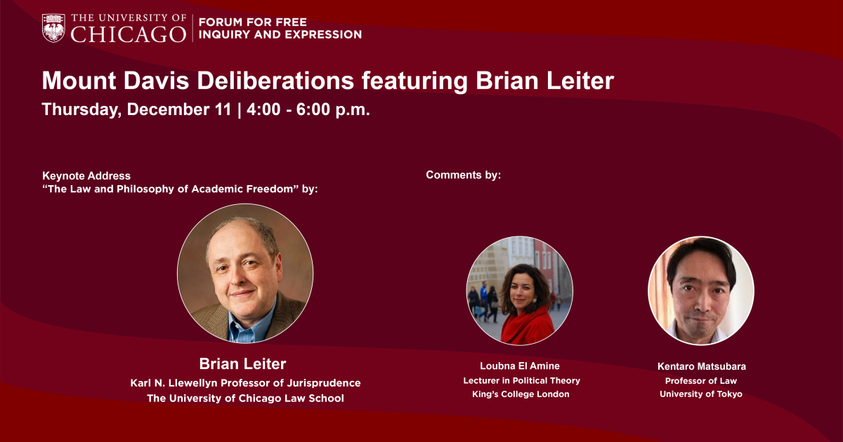 Brian Leters Mount Davis Deliberations featuring Brian Leiter | Hong Kong | The ...